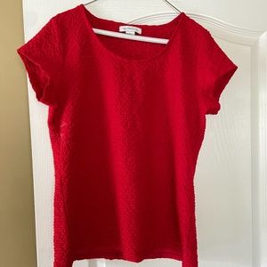 Liz Claiborne Short Sleeved Red Shirt